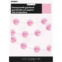 Wabenball Girlande Party Night Rosa 213cm