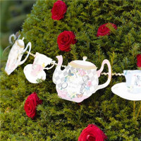 Alice im Wunderland Teetasse und Teekanne Girlande 4m