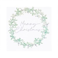 16 Winterdorf Merry Christmas Servietten 34cm