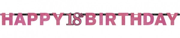 Pink 18th Birthday Girlande 2,13m