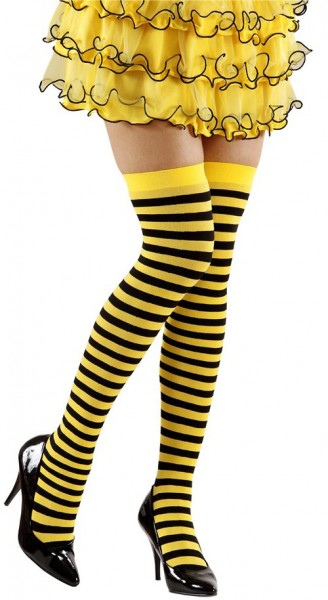 Sabiene Overknees In Gelb Und Schwarz