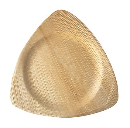 25 Palmblatt Teller Rossini 3-eckig 25 x 25cm