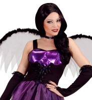 Schwarzer Choker Mit Edelstein Lila