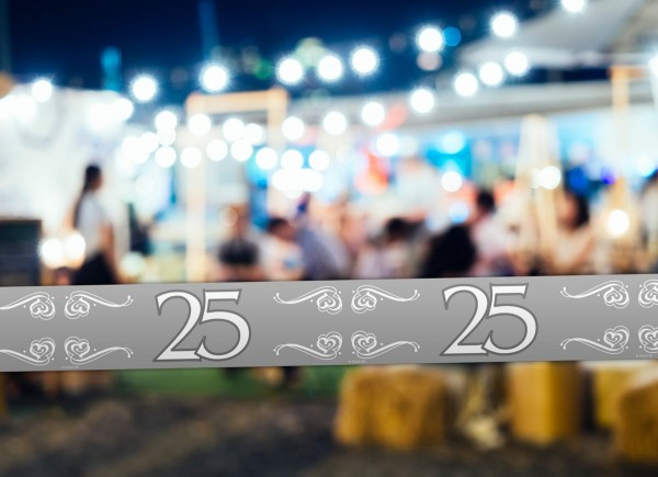 Absperrband zur Silberhochzeit 15m