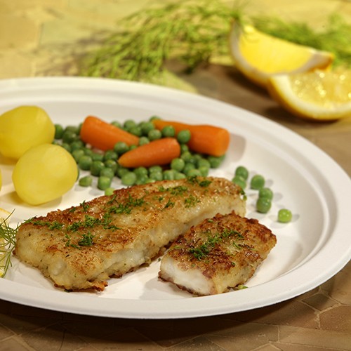 100 Runde Zuckerrohr Teller Tosca 23cm