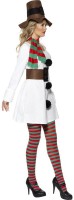 Weißes Schneefrauen Kleid für Damen