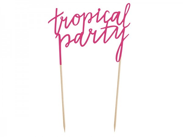 Tropical Party Tortendeko in Pink 24cm