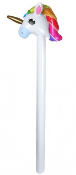 Regenbogen Einhorn Luftballonstab 1,1m