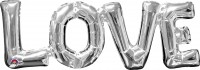 Folienballon Schriftzug Love silber 63x22cm