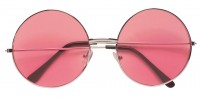 Pinke Hippiebrille 70er Jahre