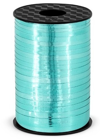 225m Geschenkband Hong Kong metallic-türkis