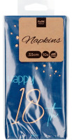 Vorschau: 10 Elegant Blue 18th Birthday Servietten 33cm