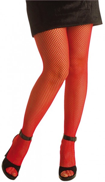 Halloween Netzstrumpfhose Verführerisch Fein Rot