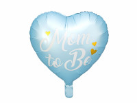 Vorschau: Blauer Mom to be Herzballon 45cm