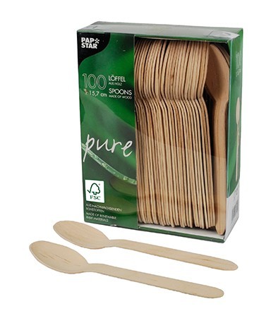 100 FSC Holz Löffel Alceste 15,7cm
