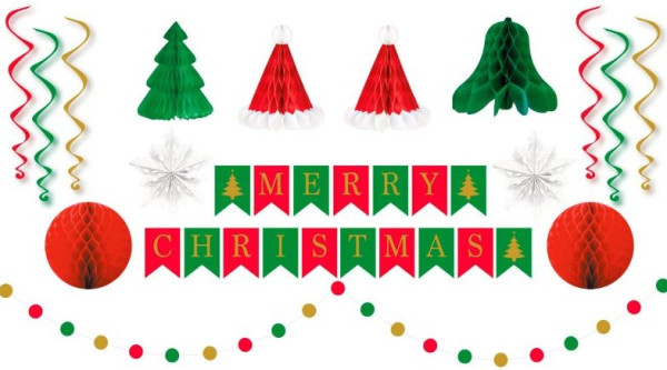 16-teiliges Weihnachts Deko Set