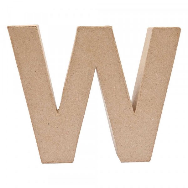 Buchstabe W aus Pappmaché 17,5cm