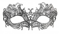 Venezianische Spitzen-Augenmaske Silber