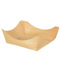 50 Holz Fingerfood Schalen 10 x 10cm