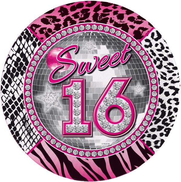 8 Blingbling Sweet 16 Teller 23cm