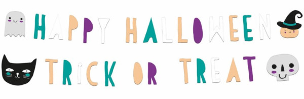 2 Trick or Treat Girlande 1,5m