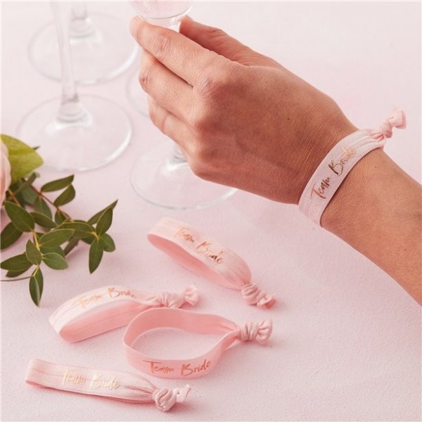 5 Rosy Bride Armbänder