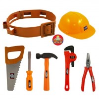 Werkzeug-Gürtel-Set für Kinder 7 teilig