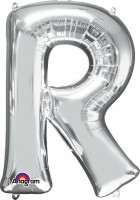 Folienballon Buchstabe R silber 81cm