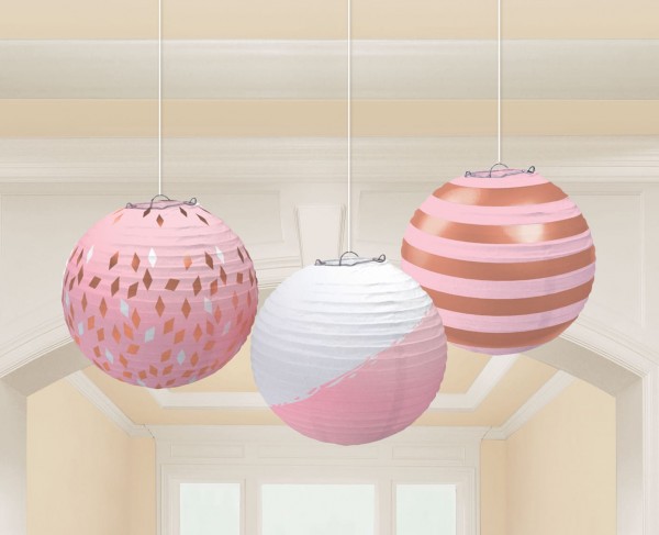 3 Rosy Dreams Lampions 24cm