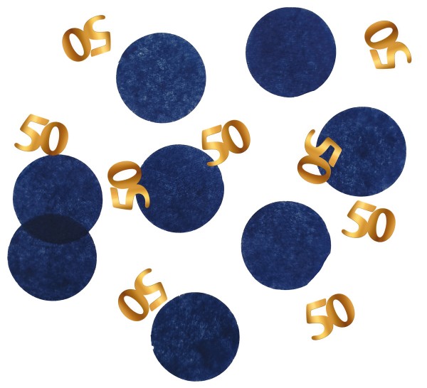 Elegant Blue 50th Birthday Streudeko 25g