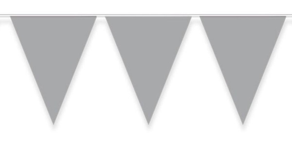 XXL Wimpelkette Silber 10m 2
