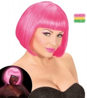Förhandsgranskning: Neonrosa UV Peruk Bob