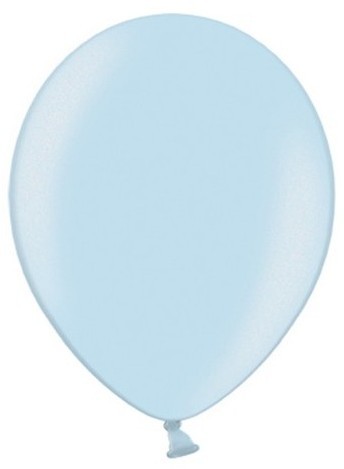50 Partystar metallic Ballons pastellblau 27cm