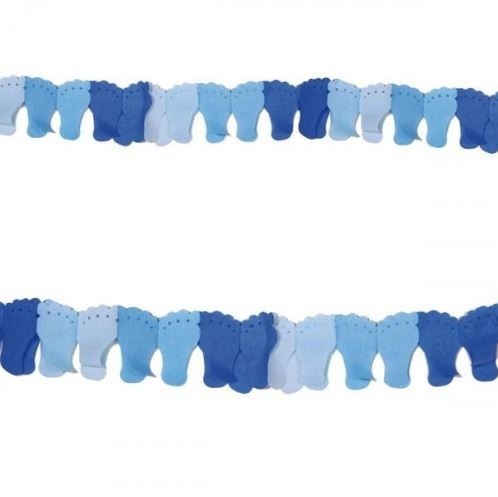 Babyfüße Girlande Blau