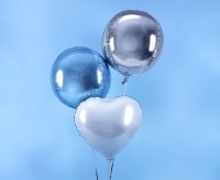 Metallic Orbz Ballon silber 40cm