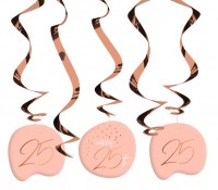 5 Rosy Blush 25th Birthday Spiralhänger