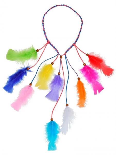 Buntes Feder Stirnband
