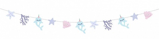 Narwal Girlande Ozeania 1m x 10,5cm