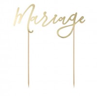 Tortendeko Mariage in Gold 22,5cm