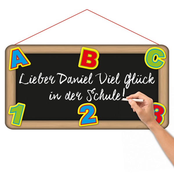DIY Schulstart Kreideschild
