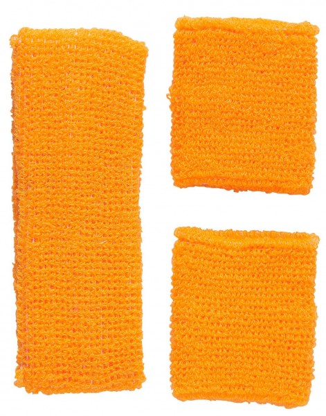 Neonoranges Set Schweißbänder Und Stirnband 3