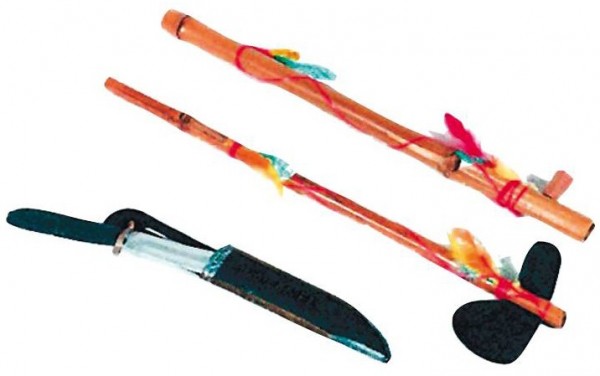 Indianer Häuptling Kostüm-Set 3-teilig