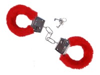 Plüsch-Handschellen feurig Rot