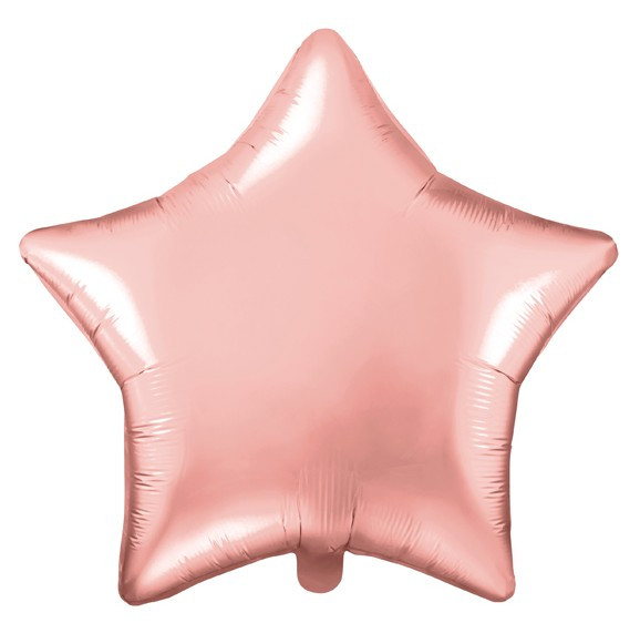 Roségoldener Sternballon Schimmerchen 48cm