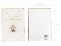 Weihnachtskarte golden Gingerbread 14,8cm