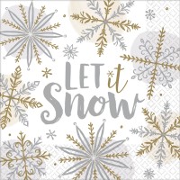 16 Let it snow Servietten 33cm