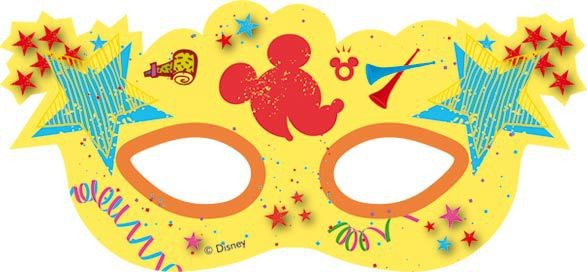 6 Mickeys Partymarathon Pappmasken