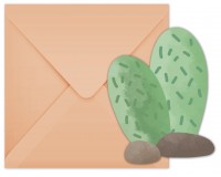 6 Lama Fiesta Einladungskarten