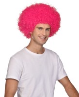Afro Perücke Carnival pink