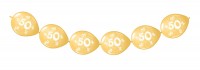 8 Lovely 50 years Girlanden Luftballons